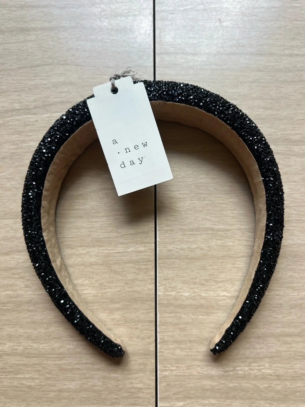 A New Day Black Glitter Headband